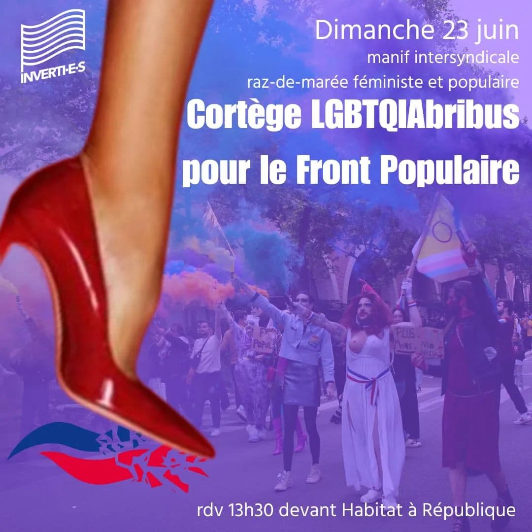 Cortège LGBTQIAbribus pour le Front Populaire
