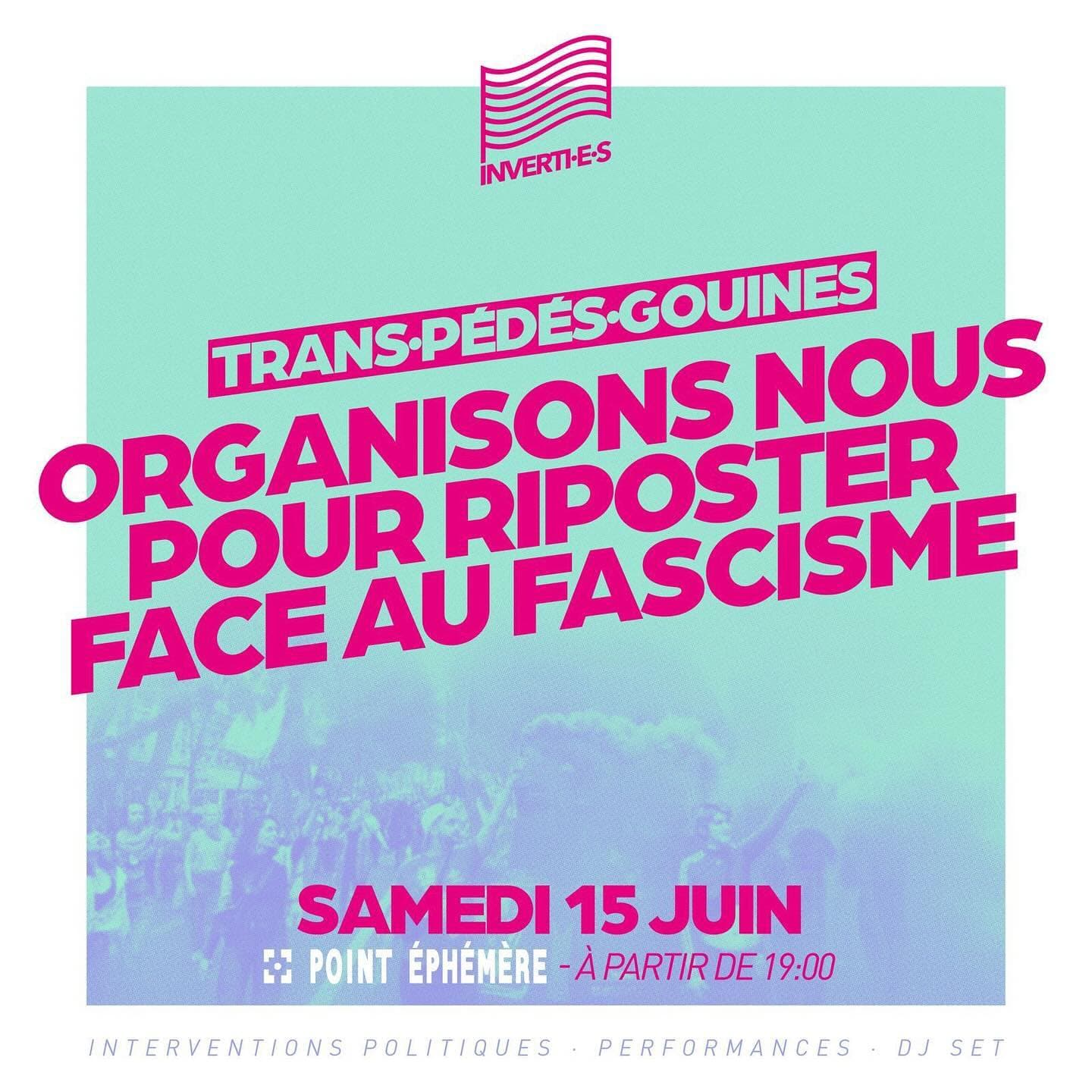 Organisons-nous pour rispoter face au facisme